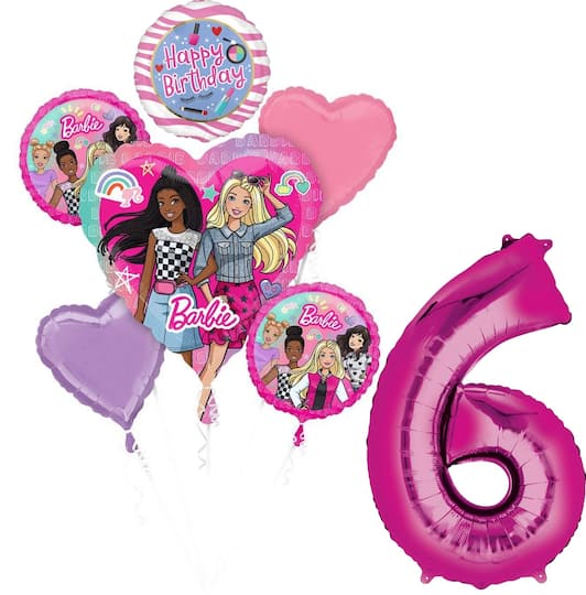 Barbie™ Birthday 7-Piece Foil Balloon Bouquet